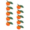 Party Decoration 10 Pcs Artificial Fruits Oranges Fake Props Model Decor Pvc Accessories For Home Models