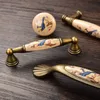 1pc Ceramic Knobs Drawer Pulls Drawer Dresser Cupboard Wardrobe Pulls Handles for Kids Home Kitchen Furniture Knobs Bird Pattern