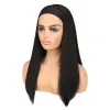 Wigs suq women'sstraight headband wig Hair Syntical Cosplay Party Black hat Resostant Daily Wigs