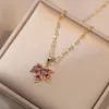 Pendentif Colliers Élégant et Beautif Zircon Collier Mti-Color en option Femmes Cadeau parfait pour les filles Femmes Drop Livraison Bijoux Pen Dhzm3