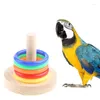 Autres fournitures d'oiseaux Parrot Mini Desktop Ring Game Jouet Formation pour perruche Cockatiel Conure