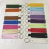 5pcs/lot PU Leather Keychain Keyings For Slide Charms Letters With 8mm Small Belt Women Jewelry Making DIY Accessories