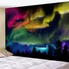 Tapisseries galaxie étoiles tapisserie espace paysage violet Art décoration murale maison