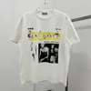 メンズTシャツレトロ特大のグラフィックスプリットインテージ洗浄ブラックエルドTシャツTシャツメンズヘビーファブリックコットンカジュアルシャツトップ