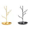 Smyckespåsar Display Stand Rack Tree Iron Necklace Earring Holder Armband Fashion Organizer