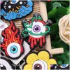 Schuhteile Zubehör Großhandel 100 stücke PVC Horrible Eye Blume Kerze Pilz Feuer Sandalen Schnalle Charms Jungen Mädchen Dekorationen Fo Dhrtq