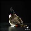 Jambul Plush Toy RedWhiskered Bulbul Plushie Tit Toys Lifelike Birds Stuffed Animals Simulation Doll For Kids 240321