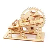 Blöcke 3D Holz Murmelbahn Puzzle Spielzeug Kinder Zusammenbau Konstrukteur Blöcke Modelle zum Bauen DIY Puzzle Eisenkugel Mechanische Spur 240401