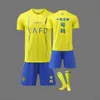 Al Nassr FC Home C Ronaldo No Mane Ensemble de maillot d'entraînement de football pour enfants et adultes