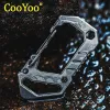 Verktyg Cooyoo Keyunity KU03 Taktisk titanlegering Keychain EDC 6 i 1 Multitool Camping Equipment Snabbutgivning CARABINER KEYING