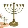 Candlers Gold Metal Menorah Holder s'adapte aux bougies de Hanoukka standard Gift For Celebration 9 Menorahs anti-chandelle anti-fade