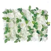 Fleurs décoratives artificielles Rose mur décoration de mariage accessoires rangées de fleurs bricolage fond broderie boule ensemble de soie