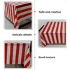 Table Cloth 2 Pcs Striped Tablecloth Rectangular 6 Places White Fabric Waterproof Wedding Party Decorations Disposable Tablecloths