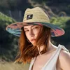 Chapeau de sauveteur en paille pour l'été, plage, soleil, plein air, bohémien, mode Fedora Panama, 1 pièce, 2 pièces, 240318