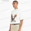Мужские футболки Мужские футболки Frog Drift Vintage Summer Strtwear Негабаритные свободные футболки с рисунком орла в виде животных High Strt Футболка для мужчин T230512 Y240402