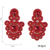 Baumelnde Ohrringe KPacTa Fashion Strap Handmade Long National Jewelry Damen Kristall Dekorative Charm Anhänger Ohrringe