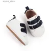 First Walkers Newborn Baby Shoes Leather Boy Girl Shoes Toddler Rubber Sole Anti-Slip First Walkers Infant Moccasins L240402