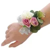 Decorative Flowers Artificial Eucalyptus Rose Bridal Bridesmaid Wrist Flower Wedding Supplies Outdoor Decoration Bouquet