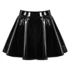 Skirts Womens Latex Skirt For Rave Party Club Dance Stage Performance Costume Clubwear Woman Wetlook Patent Leather Flared Mini Drop D Dhxex