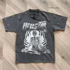 Summer Men Womens HellStar T Shirt Rapper Wash Grey Heavy Craft Unisex krótkie rękawie Top High Street Fashion Retro T-shirt S-XXXL No Etykieta 0p3A 805