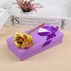 Fleurs décoratives feuille d'or 24K Rose savon fleur boîte-cadeau 12 1 bionique pour petite amie saint valentin