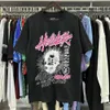 Fashion Hellstar Shirt Mens Rappe Top Top High American Tide Marque Fun Funny Comic English Letter Imprimé lâche tout collier
