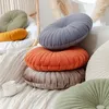 Pillow Round Seat Fashion European Velvet Throw Fabric Handmade Pleated Wheel Pumpkin