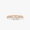 Lnngy anel de cluster de grau d para mulheres 925 prata esterlina solitaire empilhável alianças de casamento delicadas joias de noiva 240402