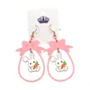 dangle earrings for women Jewelry Trendy Pink Charm Dropカーニバル休日の誕生日装飾ギフト