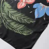 130 cm kwadratowy szalik jedwabny szalik sago cycas pachnące kwiaty nadruk szalik dla damskich bandana twill szal plaż