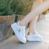 Casual Schoenen Dames 2024 Herfst Sneakers Mode Ademend PU-leer Platform Wit Zacht schoeisel