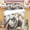 Zestawy pościeli anime yosuga no sora 3D z nadrukiem set King King Duvet Cover Pillow Case Comforter łóżka pościel 04