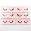 Visofree 50100 par 3D Mink Eyelashes 100% Cruelty Free Lashes Handgjorda Naturliga långa återanvändbara smink ögonfransar 240318