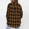 Chemise 2024 Automne/Hiver Nouveau À Carreaux Femmes Casual Cardigan À Manches Longues Plaid Petit Haut 1 6UZY