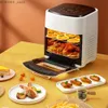 Air Fryers 1pc سعة كبيرة في المقلاة Air Home Smart Touch Air Fryer Oven Electric All-in-One متعدد الوظائف تلقائيًا بالكامل Y240402