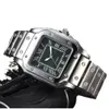 Designer watch Men's 3-pin Quartz Square with Second Sweeping Movement Calendar All Steel Watch