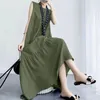 Casual Dresses Round Neck Dress Elegant Maxi For Women A-line Silhouette Design Breathable Fabric Beach Vacation Or Summer