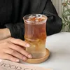 ワイングラスクリアバンブノットコーヒーカップ冷たい飲み物牛乳ラット飲料マグカップティー水用