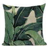 Oreiller plante couverture tropicale Jungle feuilles vertes maison canapé oreillers décoratifs carré lin impression personnalisé jeter 45Cm x 45Cm