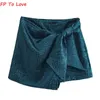 Gold Purple Knot Mini Short Skirts Shining Grey Sexy Split Streetwear Night Street Look Vintage Red Woman Green Female 1165241 240321