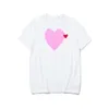 T-shirts pour hommes T-shirts d'été Cdgs T-shirts Cdgs Play T-shirt Commes Manches courtes Femmes Des Badge Garcons Broderie Commes Heart Red Love Shirt sg