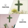 Decorative Flowers 4pcs Cross Metal Wreath Frame DIY Flower Iron Craft Project