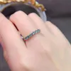 Зеленое кольцо из стерлингового серебра 925 пробы, круглые обручальные кольца-пасьянсы для женщин 240402
