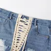 Frauen Jeans 2024 Sommer Mode Spitze Loch Design Fit Und Schlank Stil Shorts Weiblich