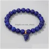 Filo di perline Pietra naturale Piccolo coltello Ciondolo Perline Bracciale Lapis Lazi Ametista Occhio di tigre Braccialetti con ciondoli per uomo Donna Energia Yoga Dhixv