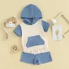 Ensembles de vêtements Baby Boy Summer Vêtements d'été à manches courtes Corme à capuche à sweat à swets de garçons Shorts garçons mignons set pour tout-petit