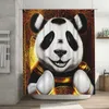 Shower Curtains BOXING PANDA - Polygon (Matic) Listed On Opensea Curtain 72x72in With Hooks Personalized Pattern Privacy Protection