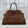 The Row Margaux15 Designer bag suede Bags Luxury handles womens leather Handbags Penholder Bag Reverse 90s Fashion Shoulder Bags luggage bag