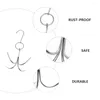 Kitchen Storage Hook Up Hanger Stainless Steel Meat Coat Hangers Cooking Ham Too 4-hook Hooks For Hanging Drying