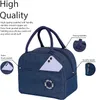 Lunch Bag for Women Work Dinner Lunch Organizer Tote Packet Kids Food Insulated Cooler Thermal Canvas Bags Chest Print Handbags